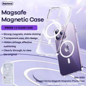 New Remax MagSaf magnetic charging transparent iPhone 14 Clear Creative Case